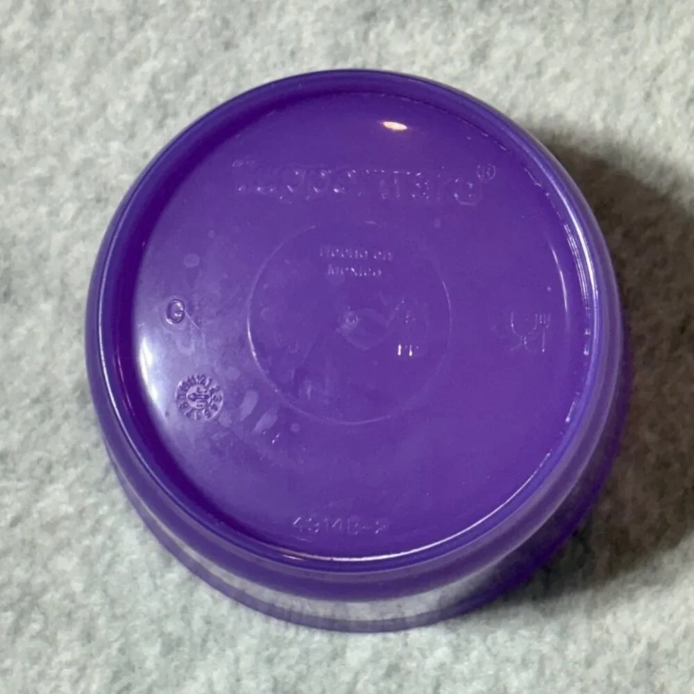Tupperware Snack Bowl #4914B Purple Black Snack Cup with Lid